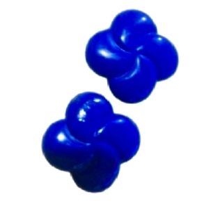 Vintáge Blue Flower Stud Earrings